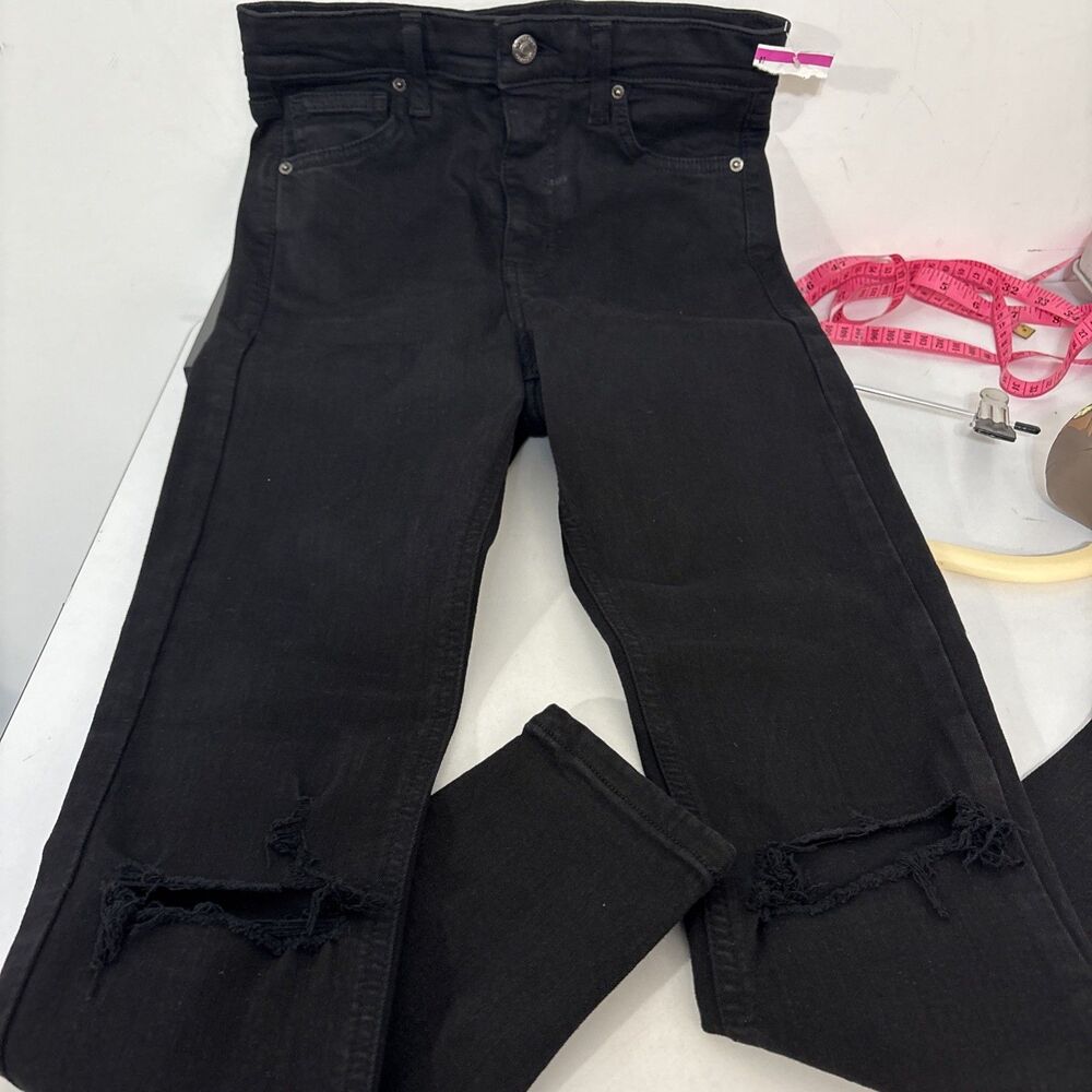 Topshop Moto Jamie Womens High Rise Skinny Black‎ Jeans Size 25 New With Tags